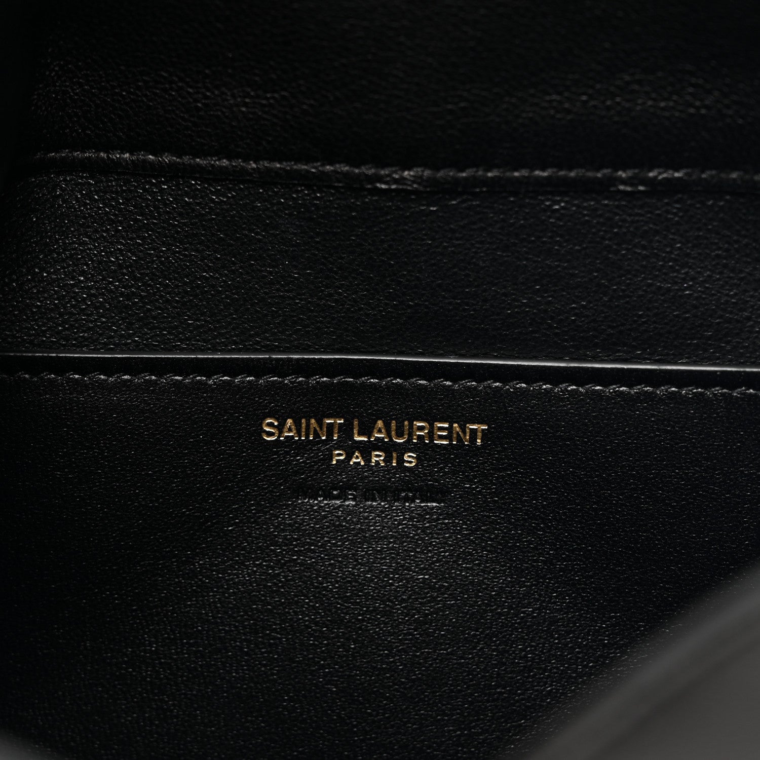 Saint Laurent Lambskin Small Cassandre Envelope Pouch Black 6 of 8