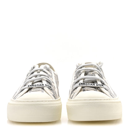 Christian Dior Canvas Oblique Walk'N'Dior Low Top Sneakers 37.5 Grey Stone 3 of 9