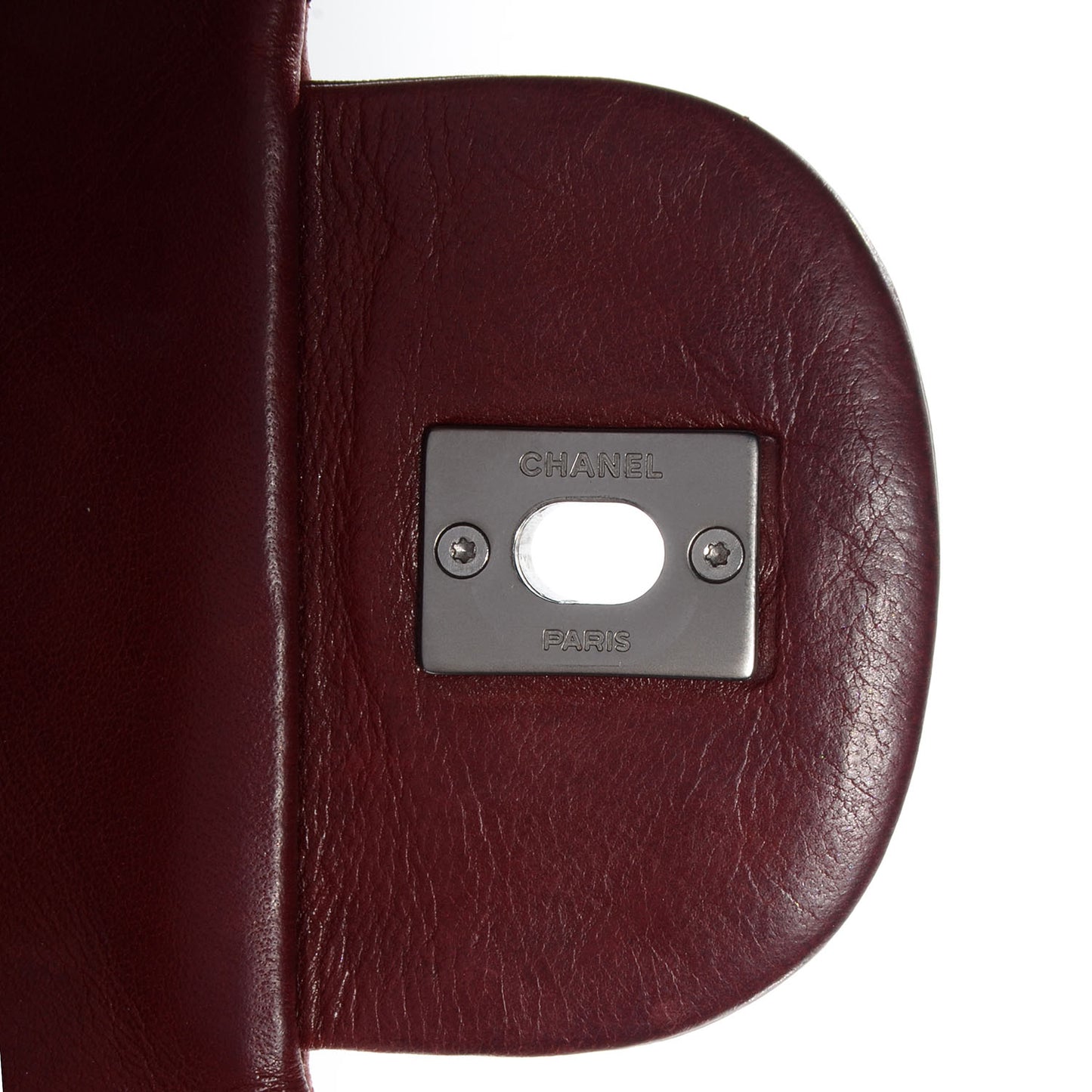 Lambskin Jumbo Single Flap Dark Red