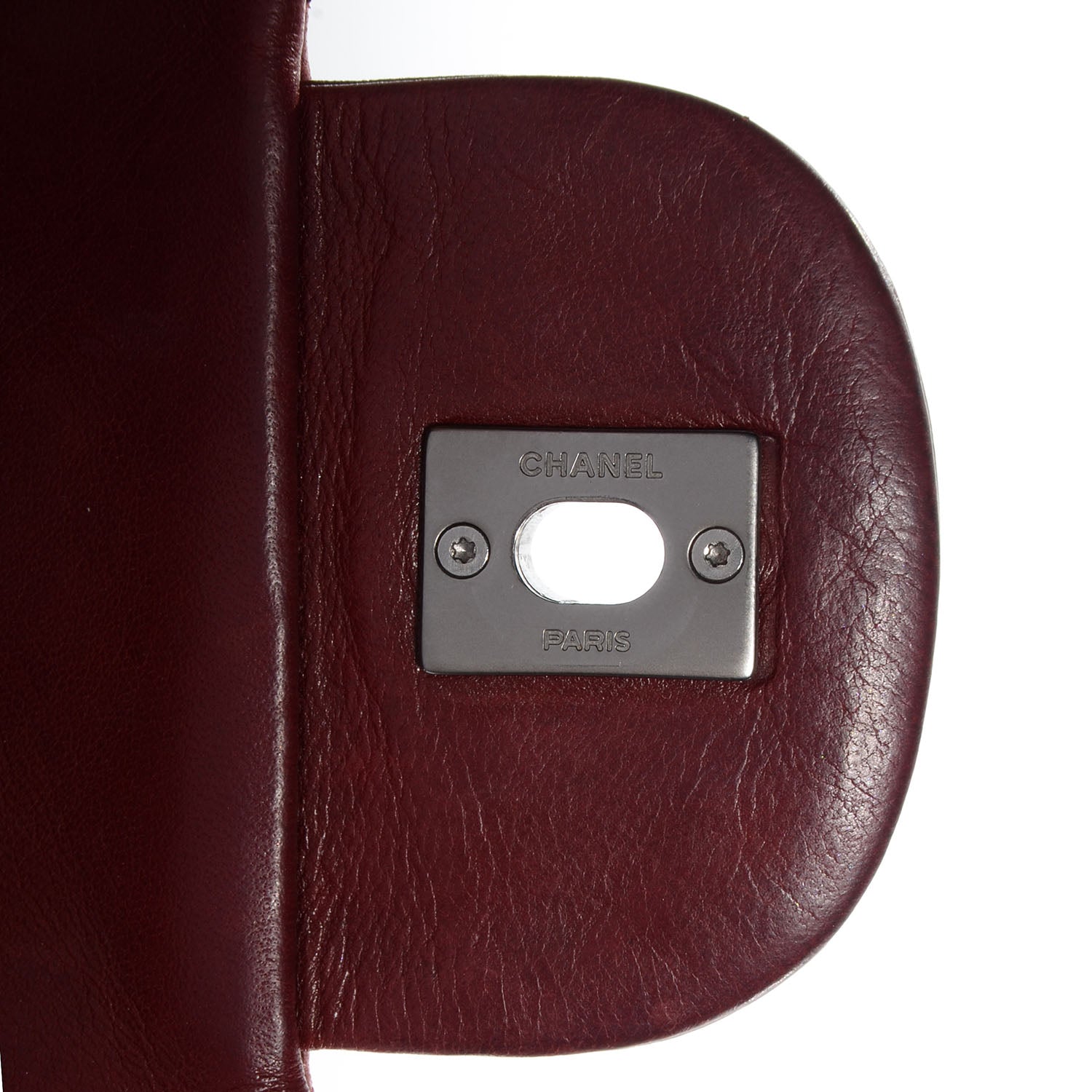 Chanel Lambskin Jumbo Single Flap Dark Red 9 of 10