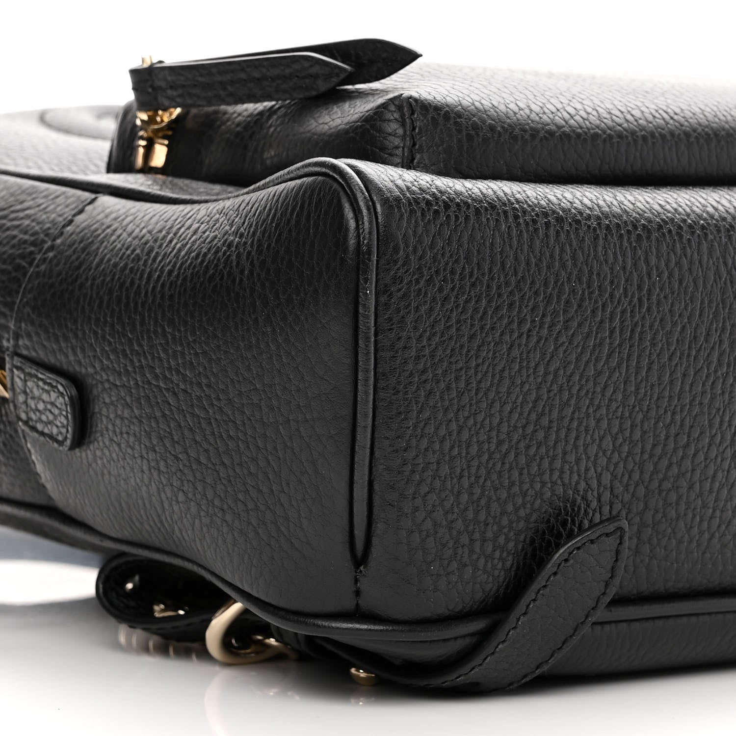 Gucci Pebbled Calfskin Soho Chain Backpack Black 9 of 10