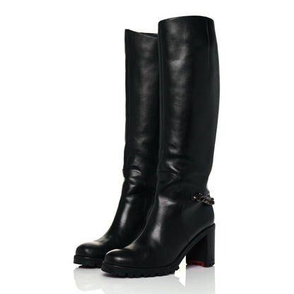 Christian Louboutin Calfskin Napoleo 70 Boots 38.5 Black 3 of 7