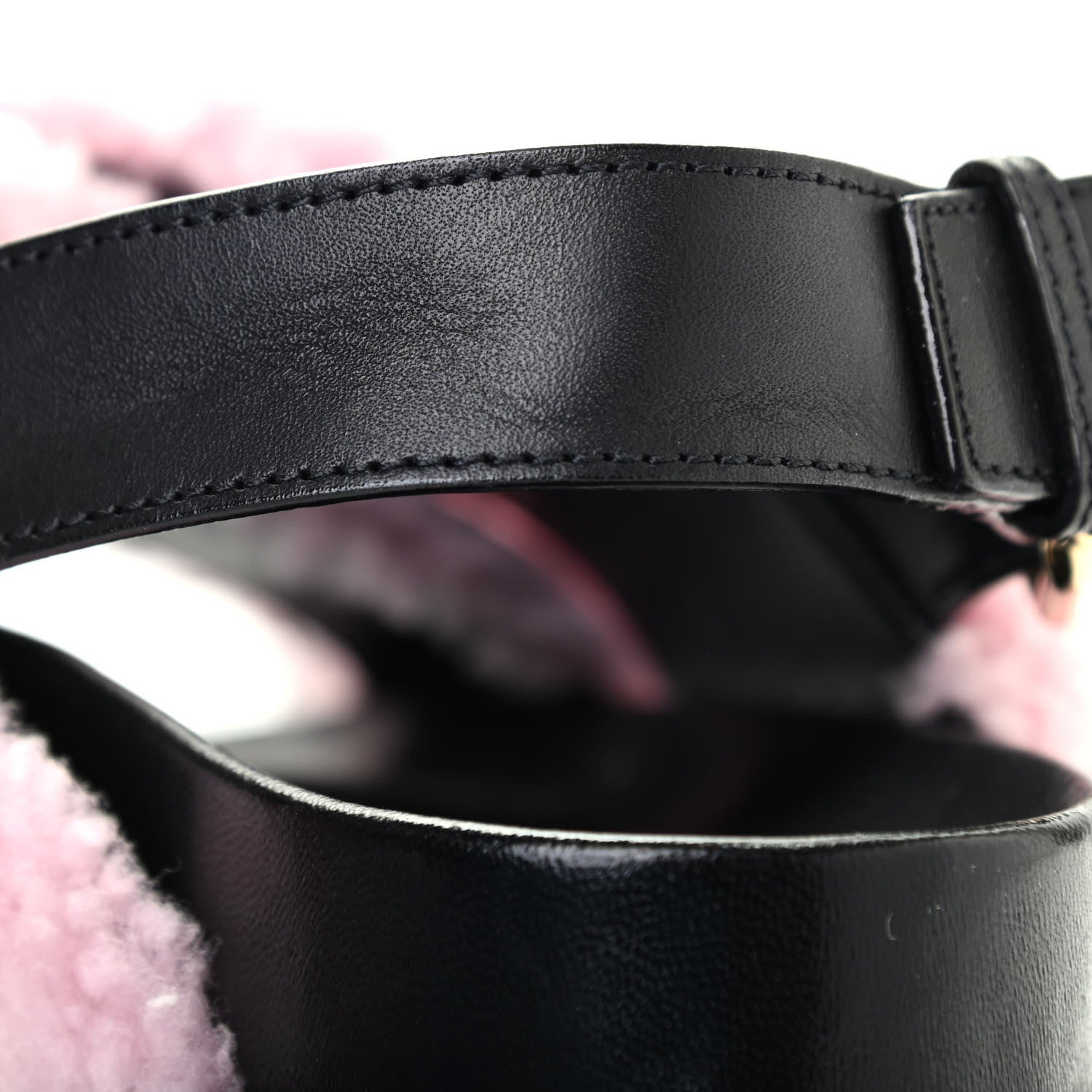 Louis Vuitton Shearling Paseo Sandals 40 Pink 8 of 11