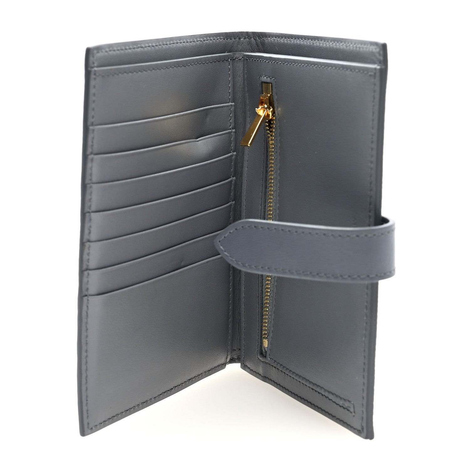 Celine Grained Calfskin Medium Multifunction Strap Wallet Grey 5 of 6