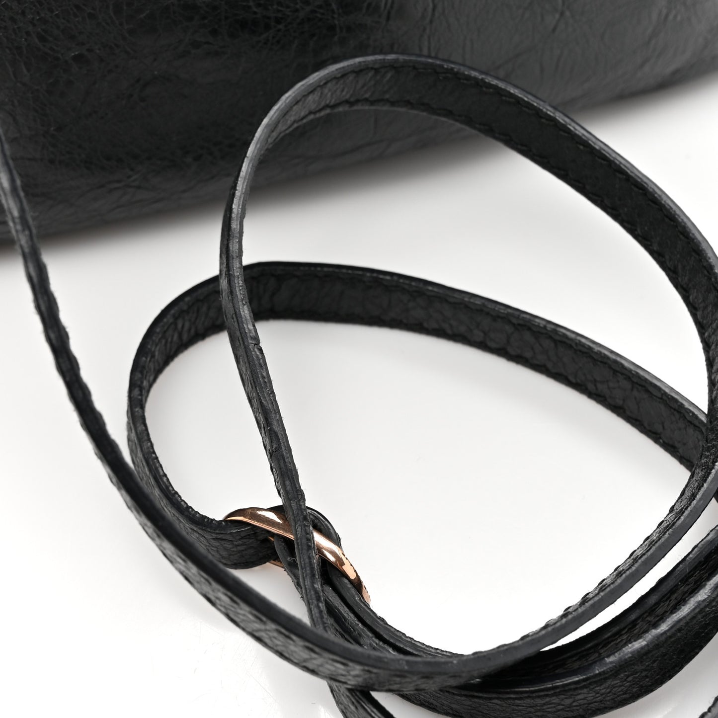 Agneau Giant 12 Rose Gold Hardware Hip Black