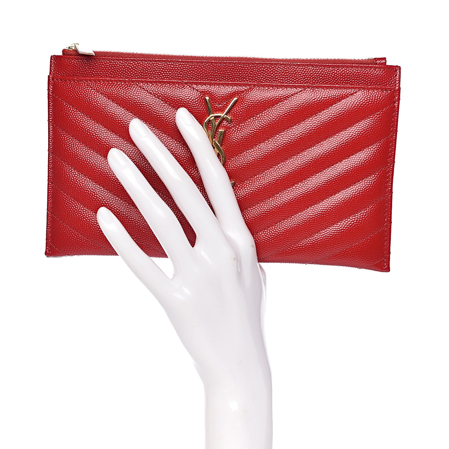 Grain De Poudre Chevron Monogram Bill Pouch Bandana Red