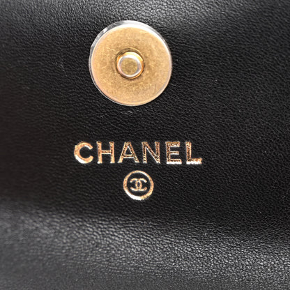 Chanel Lambskin Quilted Pearl Crush Clutch With Chain Black 6 of 11
