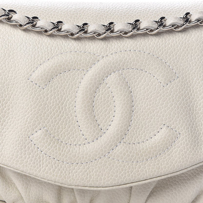 Chanel Caviar Half Moon Wallet On Chain WOC White 9 of 13
