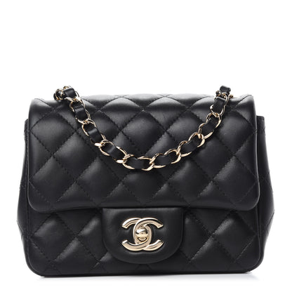 Chanel Lambskin Quilted Mini Square Flap Black 1 of 11