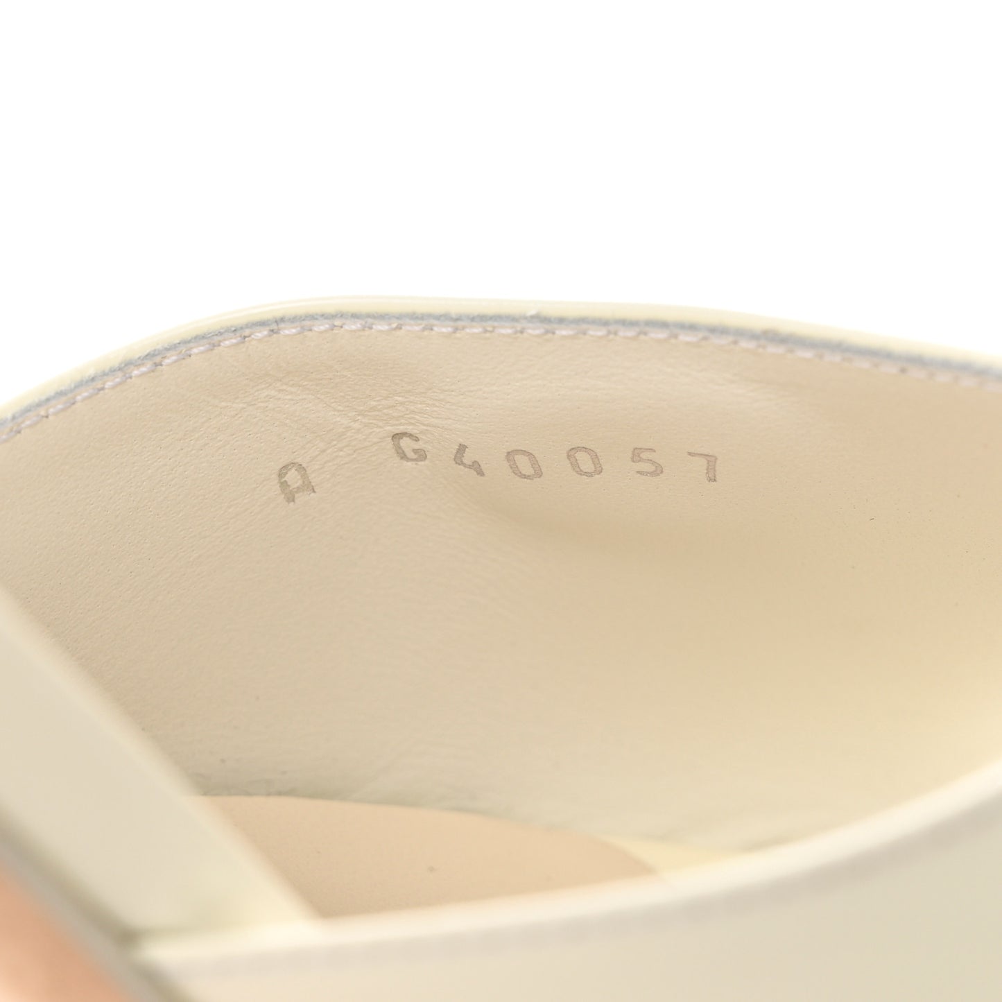 Patent Lambskin Pearl Mules 40 White