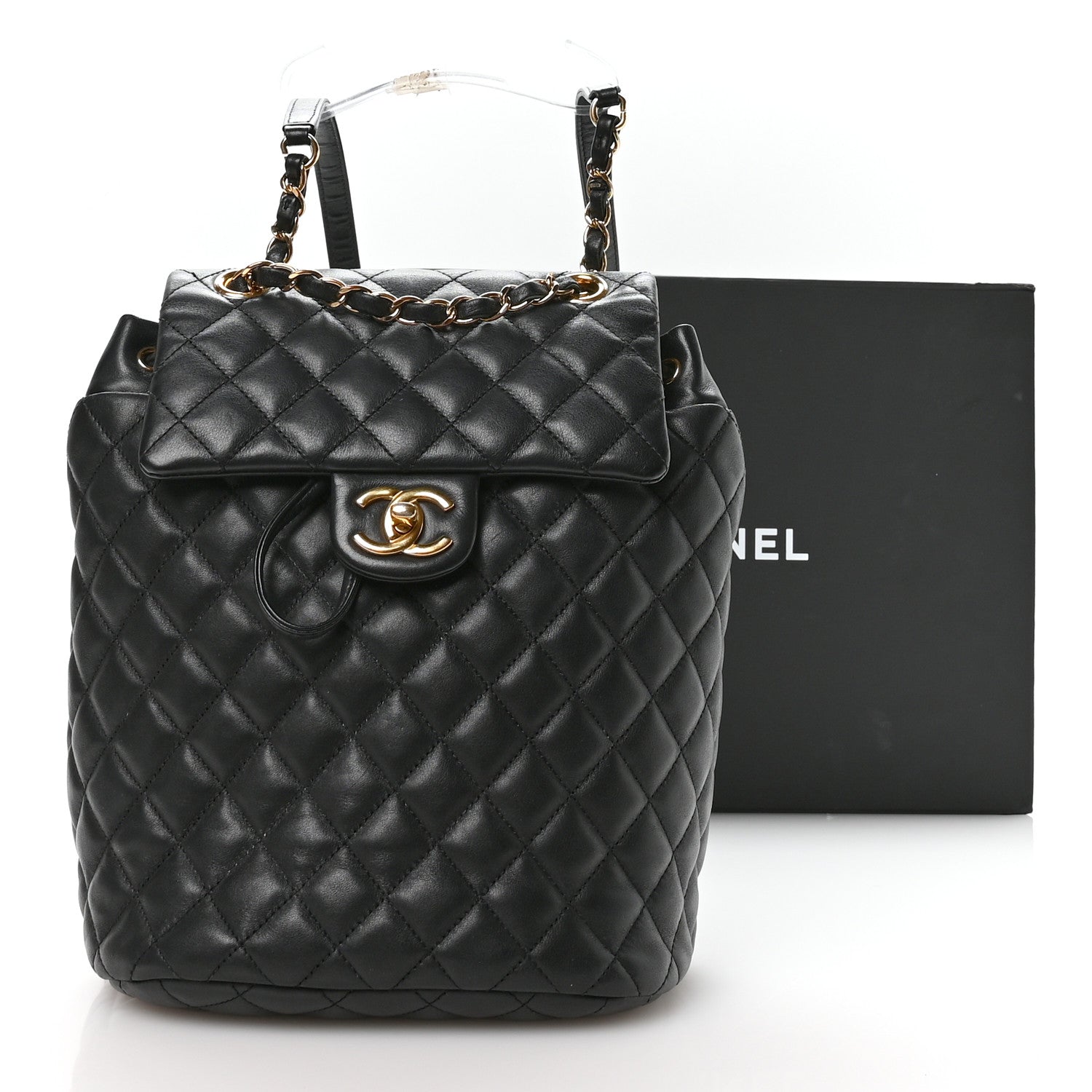 Chanel Lambskin Quilted Small Urban Spirit Backpack Black 1833183