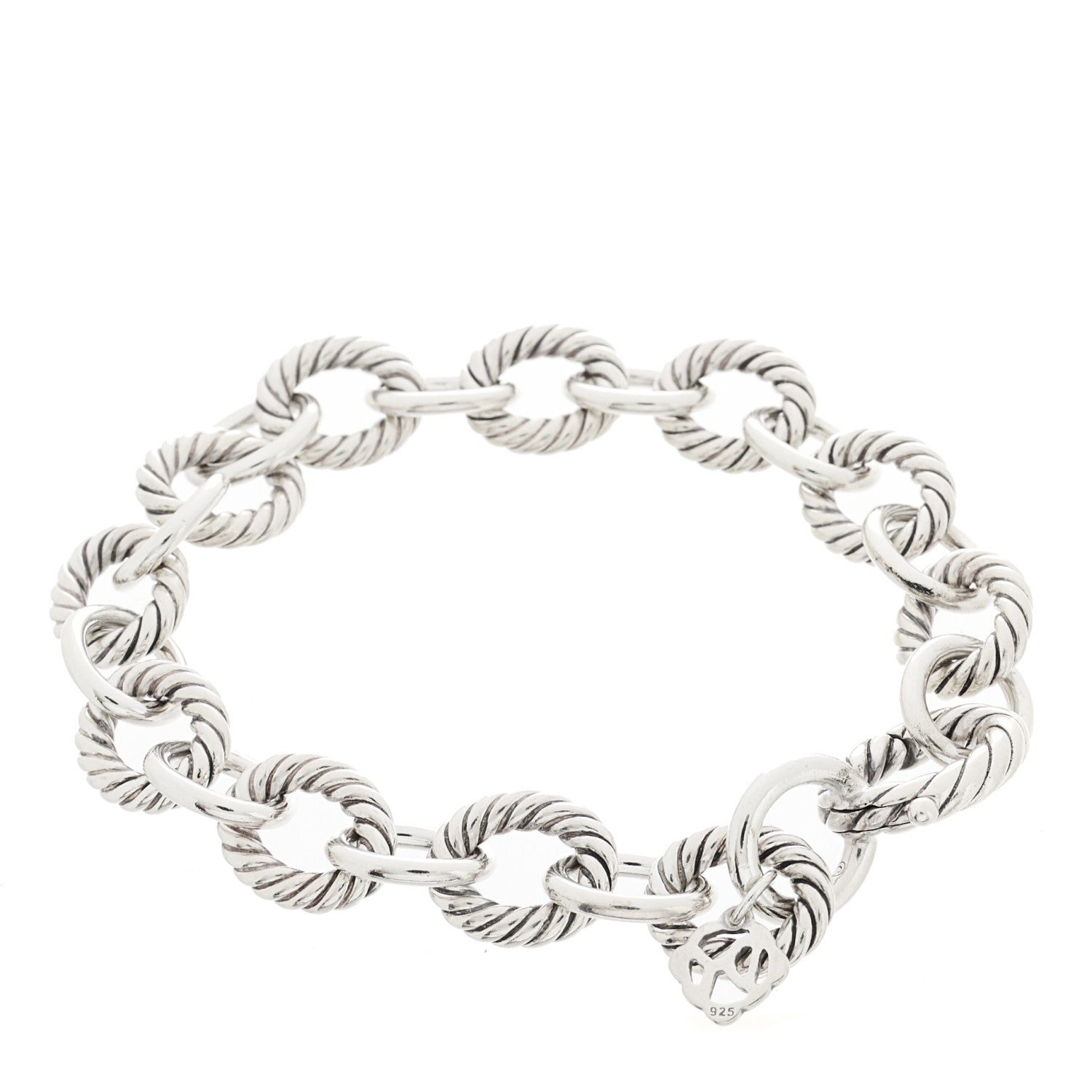 David Yurman Sterling Silver 10mm Medium Oval Link Bracelet 2 of 4