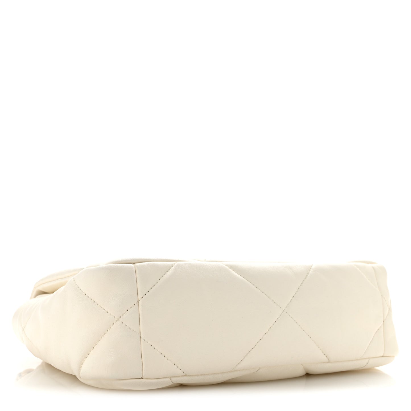 Lambskin Quilted Medium Chanel 19 Flap White