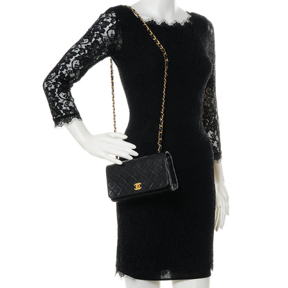 Chanel Lambskin Small Single Flap Bag Black 2 of 8