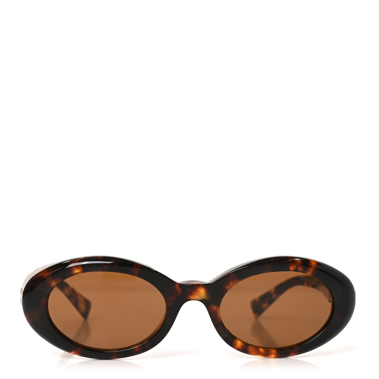 Miu Miu Acetate Oval Reverie Sunglasses SMU B09 Honey Tortoiseshell 2 of 7