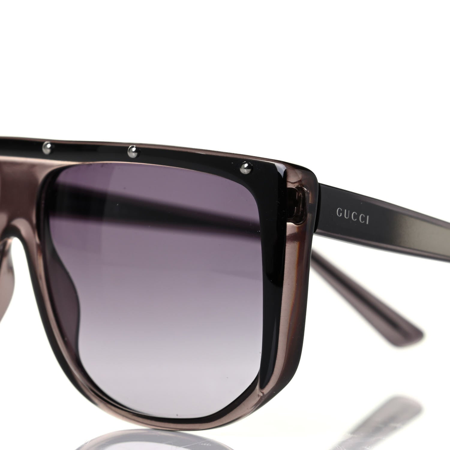 Gucci Studded Shield Sunglasses GG 3705/S Grey 5 of 5