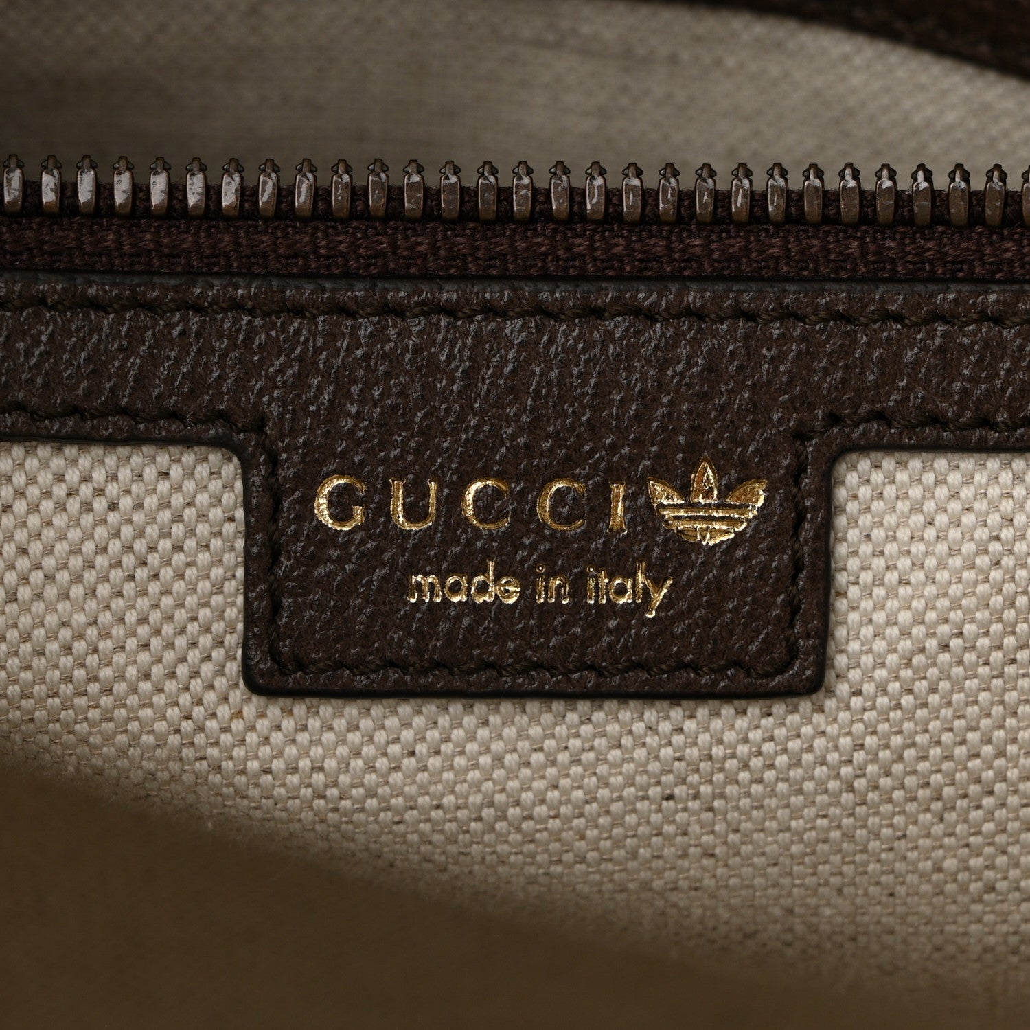 Gucci X ADIDAS Crystal Vintage Monogram Textured Dollar Calfskin Web Trefoil Logo Medium Messenger Bag Mid Natural Nut Off White New Acero 6 of 11
