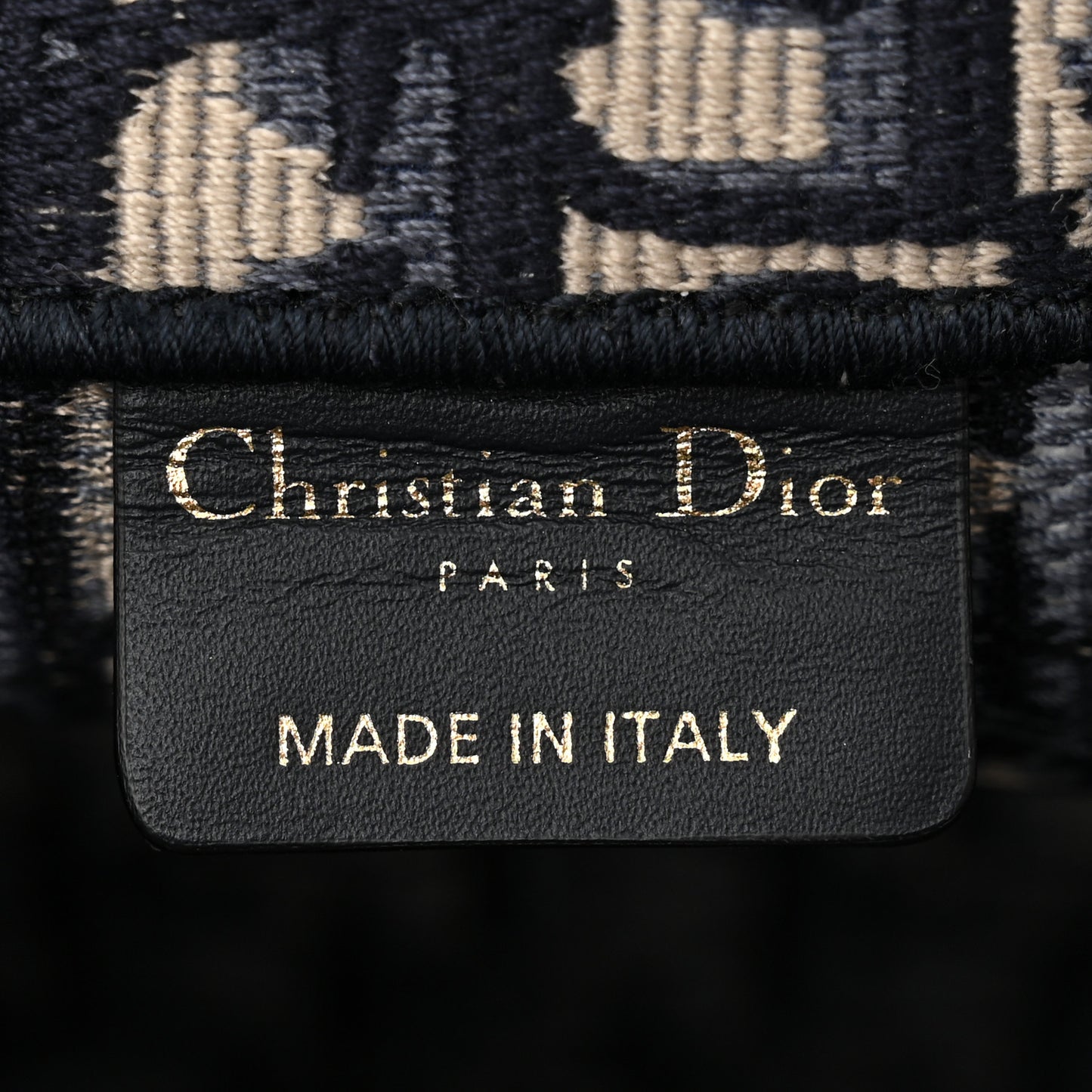 CHRISTIAN DIOR Oblique Small Book Tote Blue Multicolor