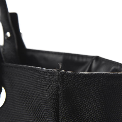 Chanel Coated Canvas Quilted Large Paris Biarritz Tote Black 12 of 12