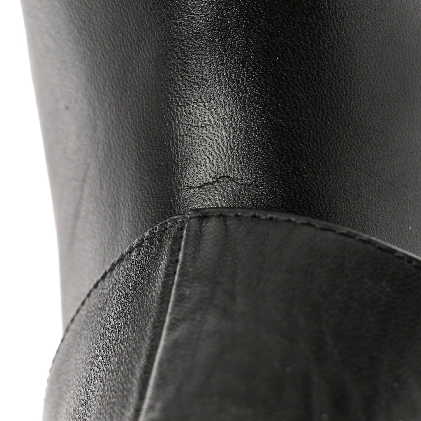 Calfskin Ascot Knee High CC Boots 36 Black