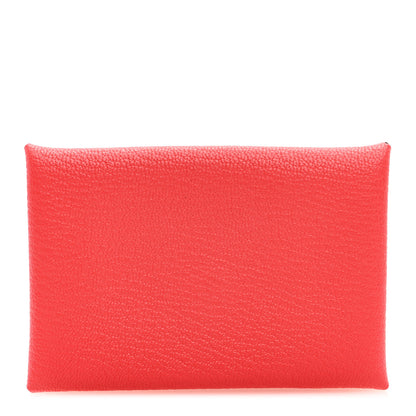 Hermes Chevre Mysore Calvi Card Case Rose Lipstick 1 of 6