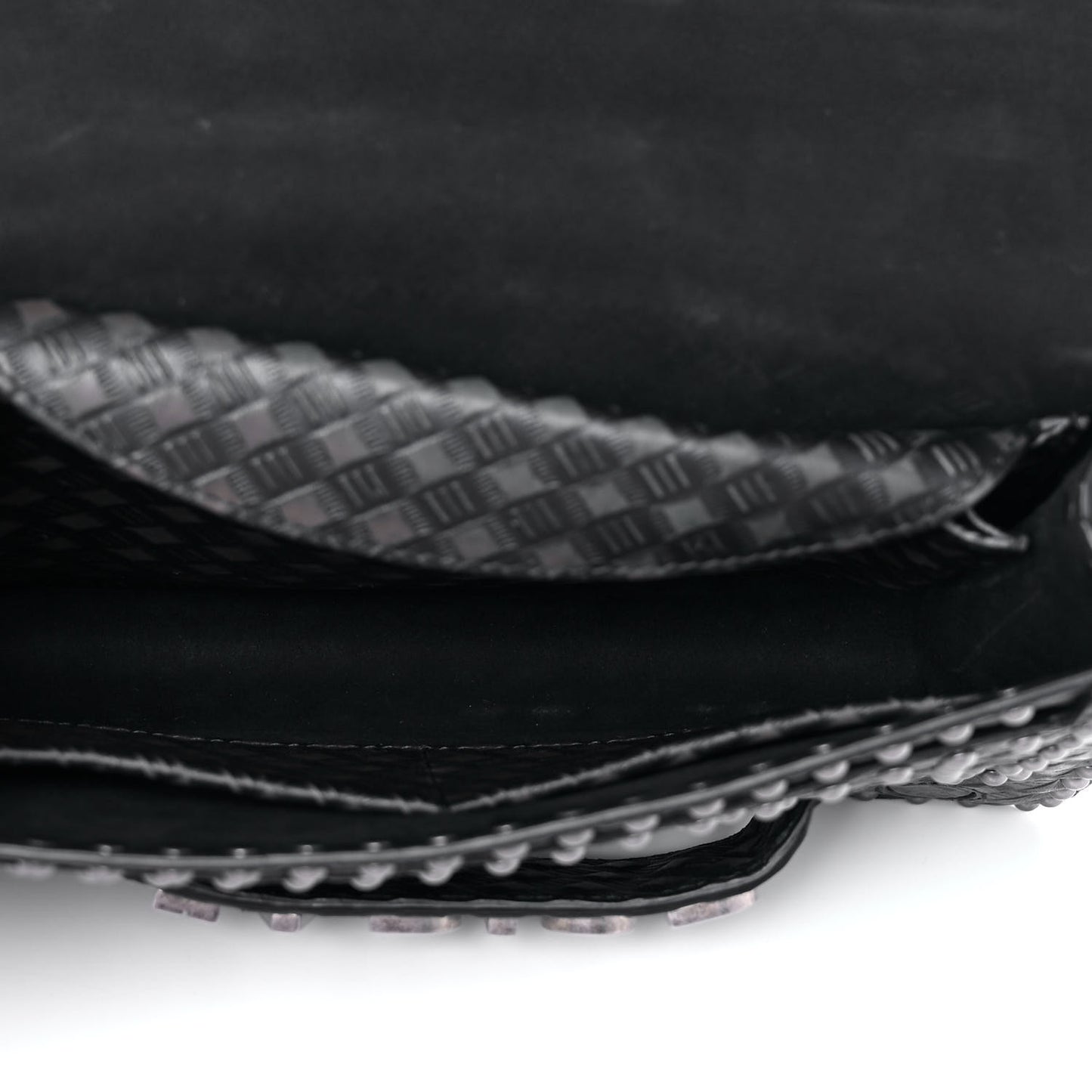 Calfskin Studded Dio(r)evolution Flap Bag Black
