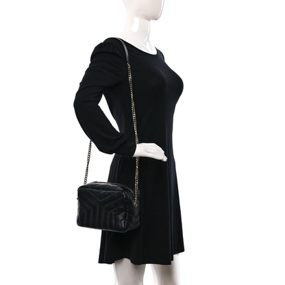 Saint Laurent Calfskin Y Quilted Monogram Small Loulou Bowling Bag Black 2 of 9