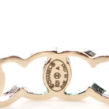 Chanel Metal CC Ring 6.75 Gold 4 of 4