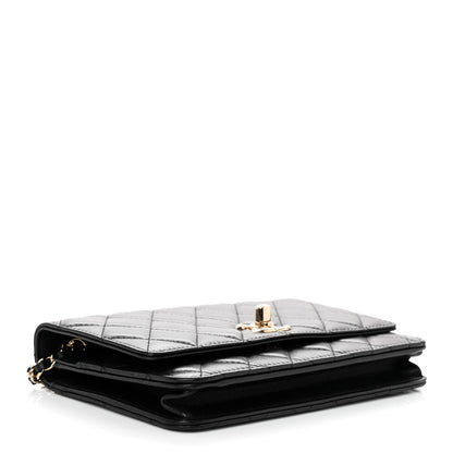 Chanel Lambskin Quilted Trendy CC Wallet On Chain WOC Black 4 of 12