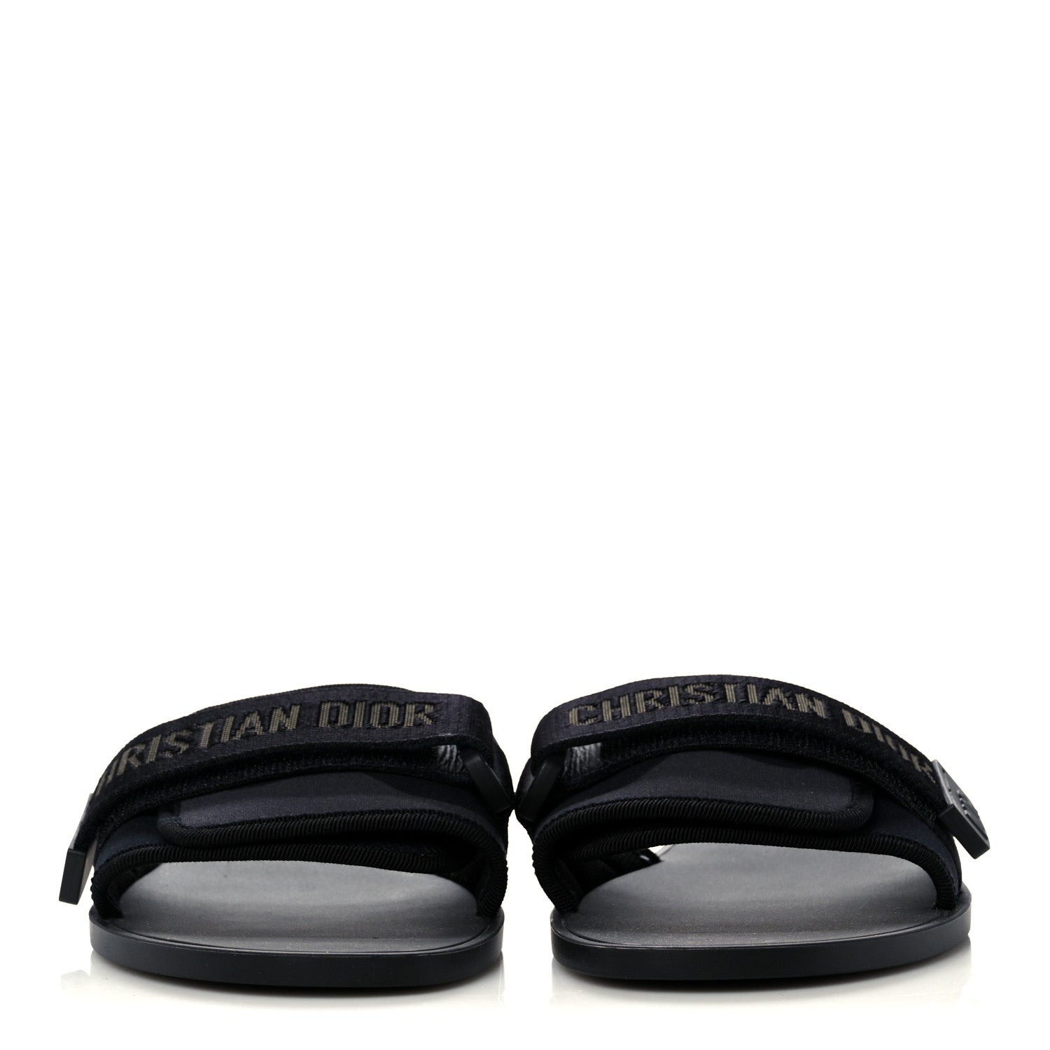 Christian Dior Technical Stretch Fabric Camouflage Dio(r)evolution Slide Sandals 40 Black Military 2 of 8