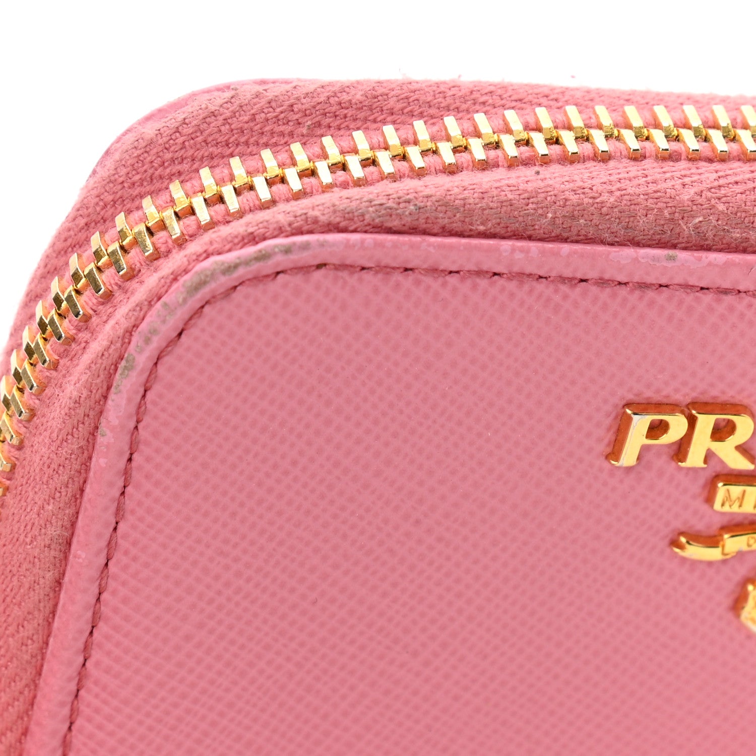 Prada Saffiano Metal Zip Coin Purse Geranio 8 of 9