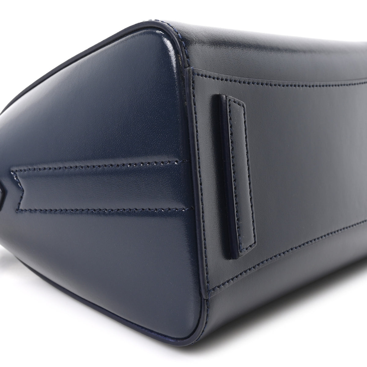 Shiny Lord Calfskin Mini Antigona Navy