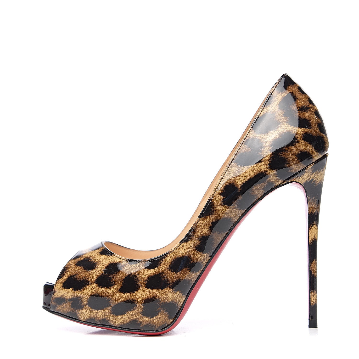 Christian Louboutin Patent Leopard New Very Prive 120 Pumps 36.5 Brown 1 of 7