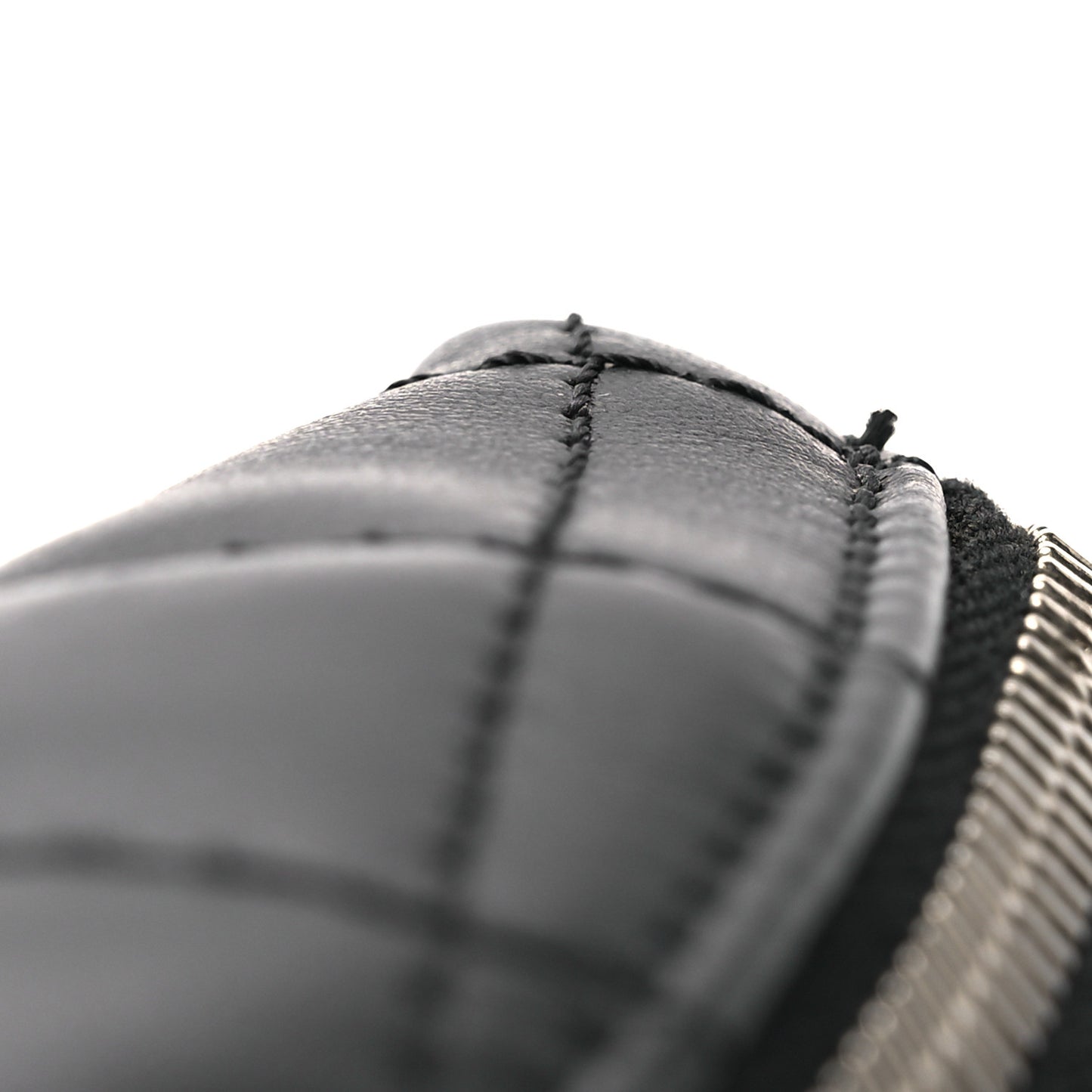 Calfskin Quilted Waist Belt Bag Black