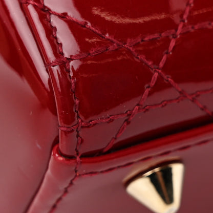 Christian Dior Patent Cannage Small Lady Dior Cherry Red 11 of 13