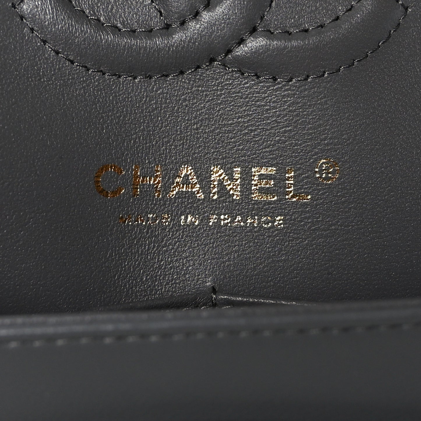 Lambskin Quilted Small Double Flap Grey