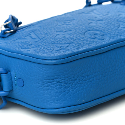 Louis Vuitton Taurillon Monogram Pochette Volga Blue 8 of 11