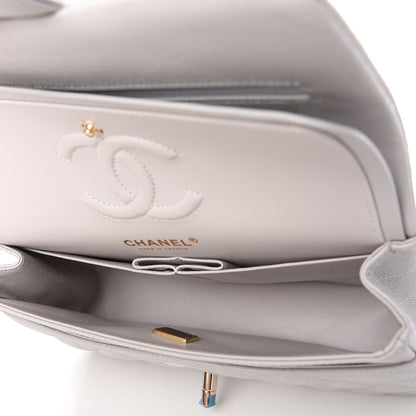 Chanel Caviar Quilted Small Double Flap Grey 5 of 11