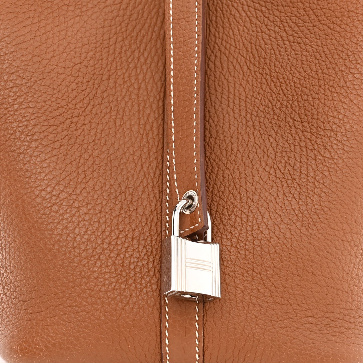 Taurillon Clemence Swift Eclat Picotin Lock 18 PM Gold Bleu Brume