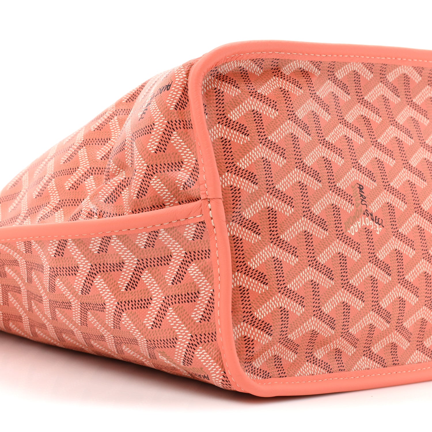 Goyard Goyardine Embroidered Seahorse Reversible Anjou PM Coral 11 of 11