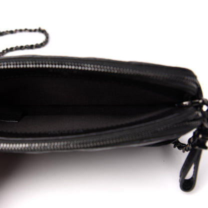 Chanel Aged Calfskin Chevron Quilted Small Gabrielle Clutch With Chain So Black 5 of 12