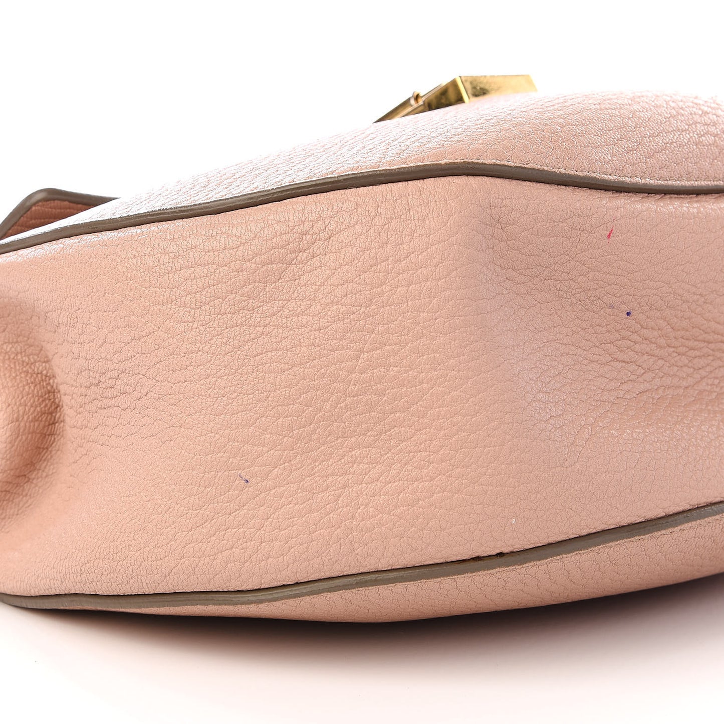 Grained Lambskin Drew Shoulder Bag Cement Pink