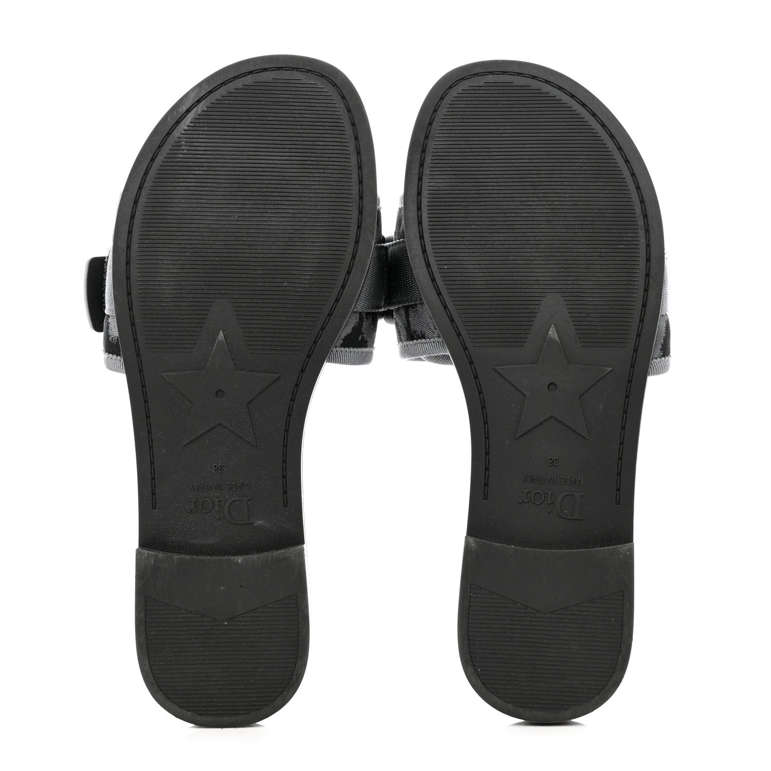 Christian Dior Technical Stretch Fabric Leopard Dio(r)evolution Slide Sandals 38 Grey 5 of 9