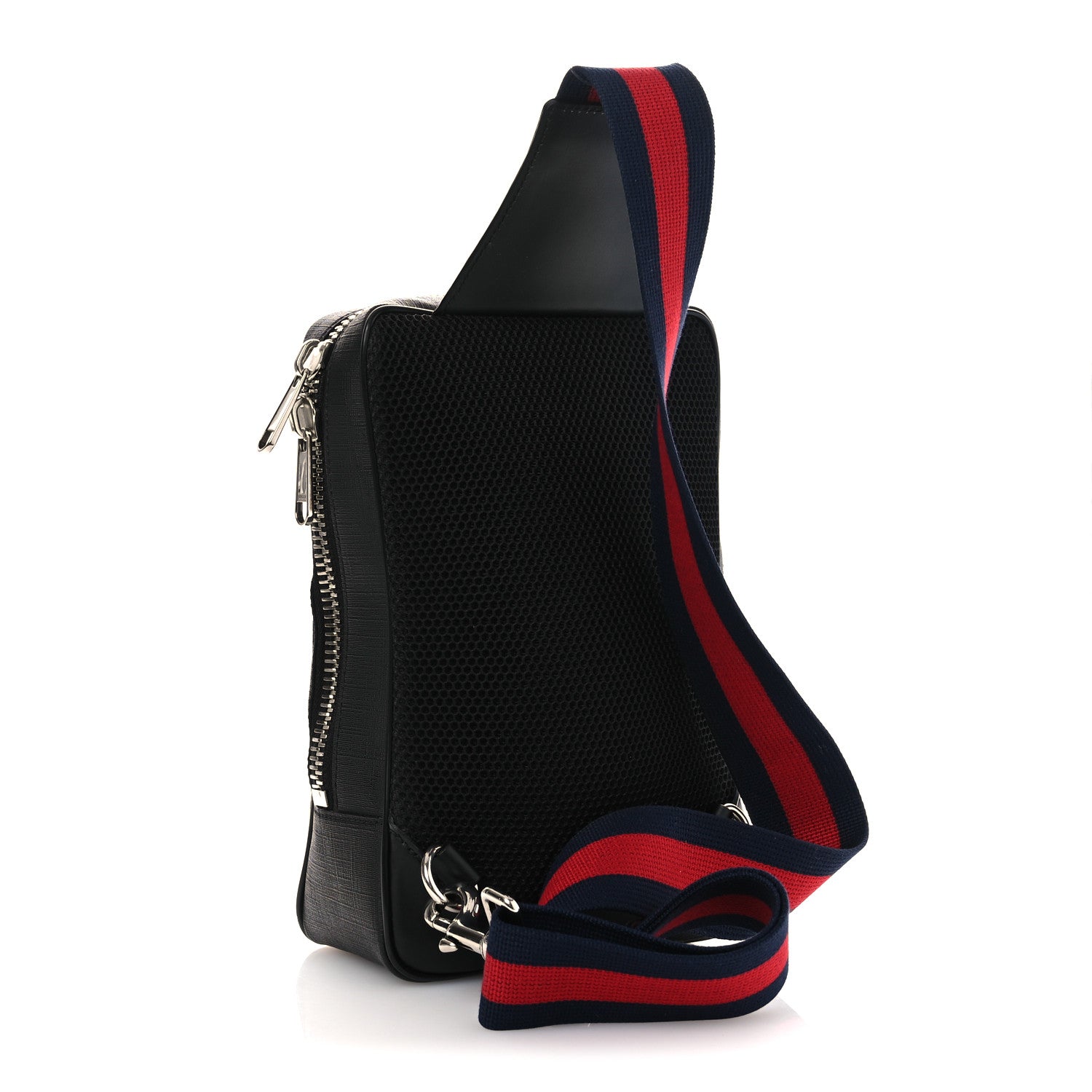 Gucci GG Supreme Monogram Web Belt Bag Black Grey 3 of 12