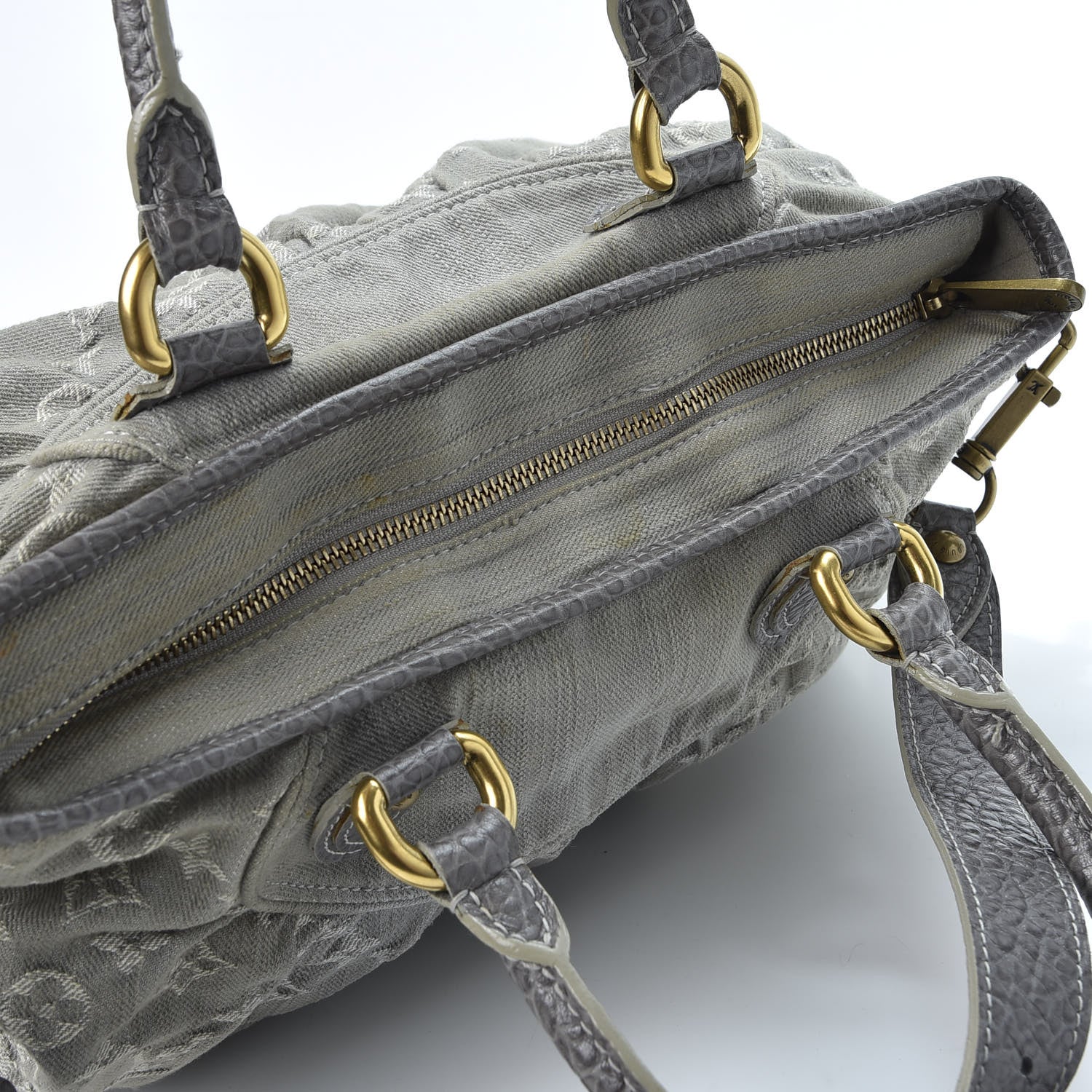 Louis Vuitton Denim Neo Cabby MM Grey 7 of 13