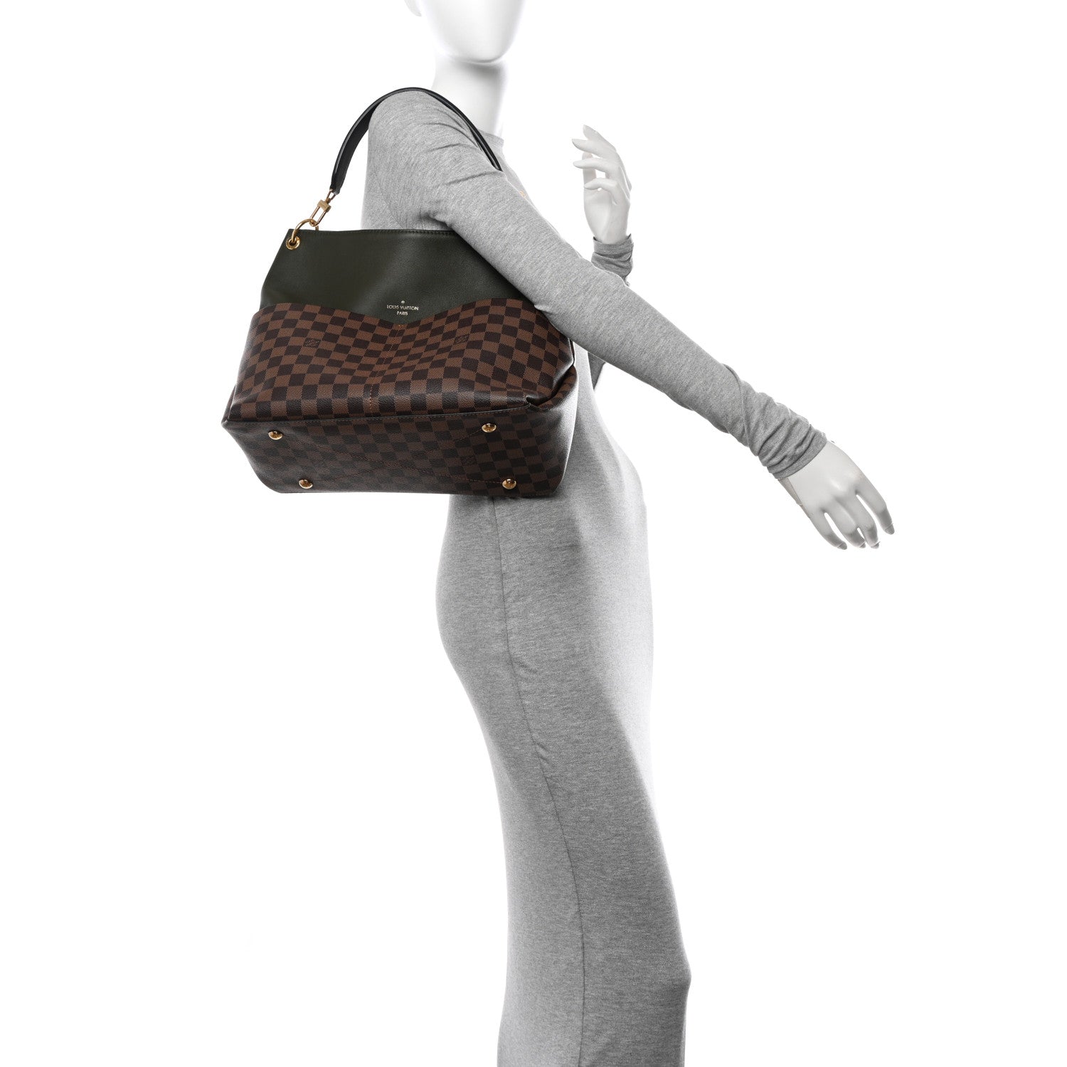 Louis Vuitton Damier Ebene Calfskin Maida Khaki 2 of 9