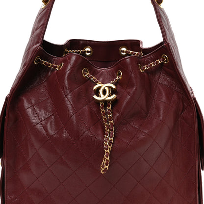 Chanel Caviar Quilted Medium Chanel 25 Handbag Burgundy 14 of 19