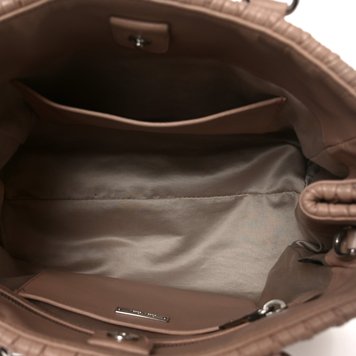Miu Miu Nappa Matelasse Swarovski Crystal Tote Cammeo 5 of 9