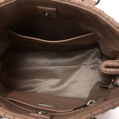 Miu Miu Nappa Matelasse Swarovski Crystal Tote Cammeo 5 of 9