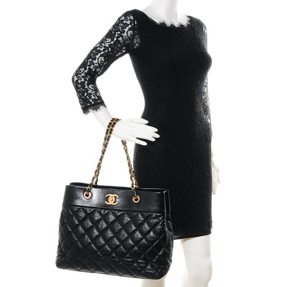 Chanel Calfskin Soft Elegance Large Tote Black 2 of 8